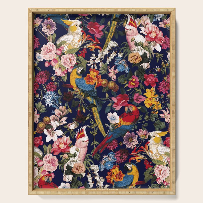 Tropical Birds of the Jungle Serving Tray Gallery Image 1