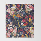 Tropical Birds of the Jungle Throw Blanket Gallery Image 2