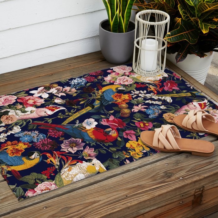 Tropical Birds of the Jungle Outdoor Rug Gallery Image 2