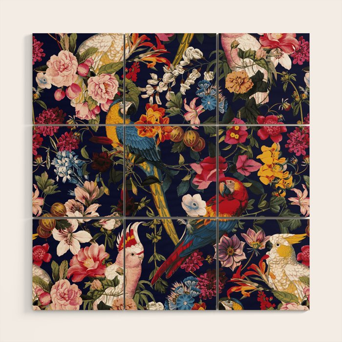 Tropical Birds of the Jungle Wood Wall Art Gallery Image 1