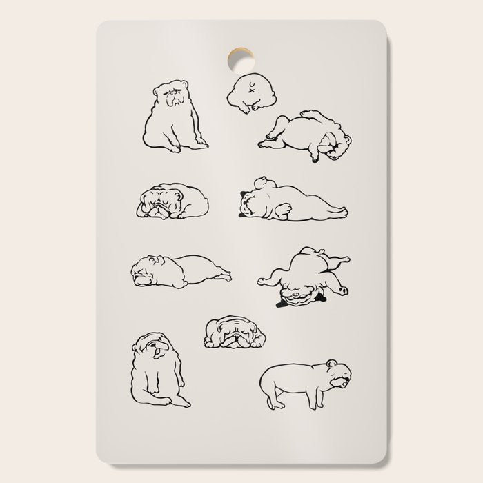More Sleep English Bulldog Cutting Board Gallery Image 1
