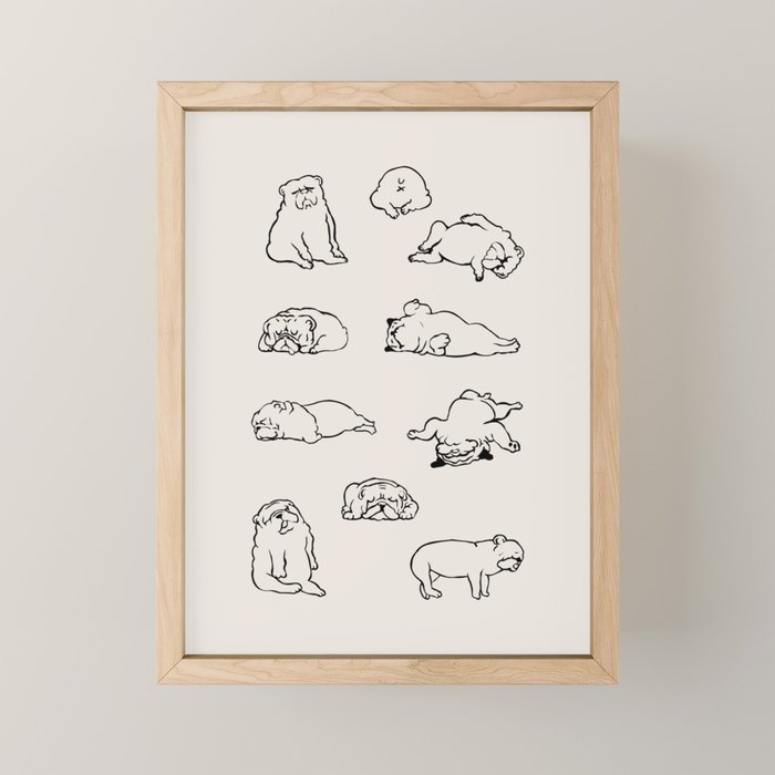 More Sleep English Bulldog Mini Art Print Gallery Image 1