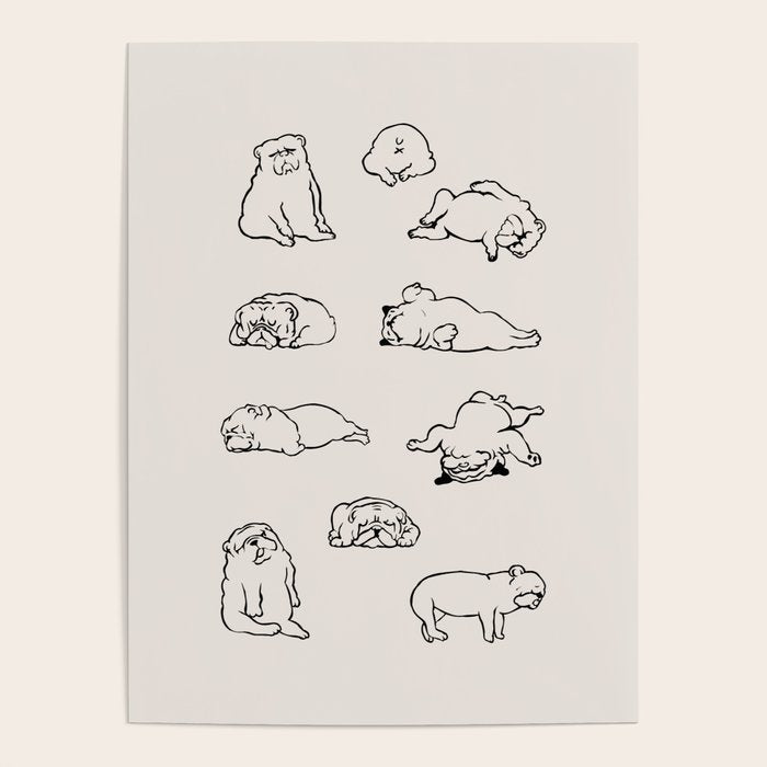 More Sleep English Bulldog Poster Gallery Image 1