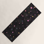 Spaces pattern with colourful stars moons and planets  Yoga Mat Gallery Image 1