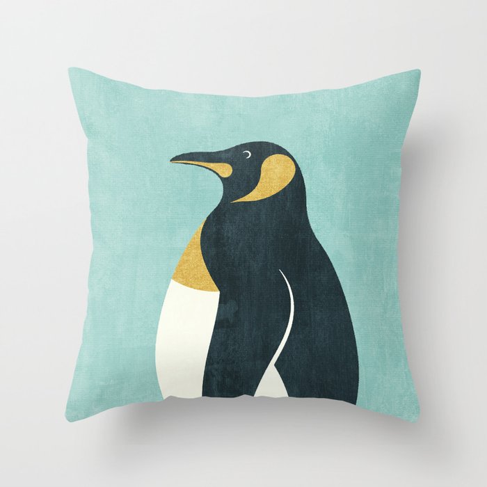 FAUNA / Emperor Penguin Throw Pillow Gallery Image 1