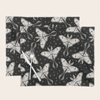Luna Moth In Black and White Placemat Gallery Image 1