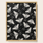 Luna Moth In Black and White Serving Tray Gallery Image 1