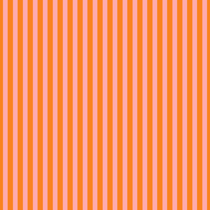 Fine Stripes Narrow Vertical Stripe Pattern in Pink and Orange Coffee Mug Gallery Image 2