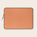 Fine Stripes Narrow Vertical Stripe Pattern in Pink and Orange Laptop Sleeve Gallery Image 1