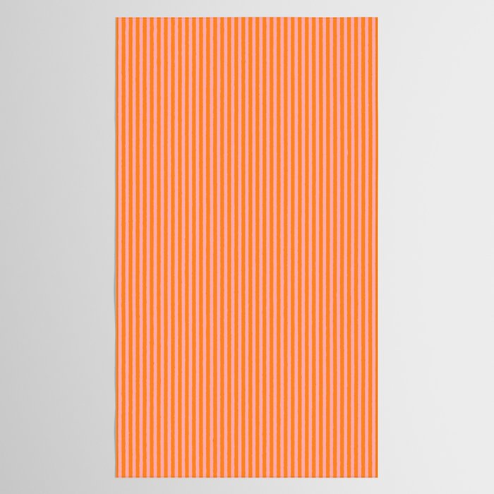 Fine Stripes Narrow Vertical Stripe Pattern in Pink and Orange Tablecloth Gallery Image 2