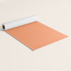 Fine Stripes Narrow Vertical Stripe Pattern in Pink and Orange Yoga Mat Gallery Image 2