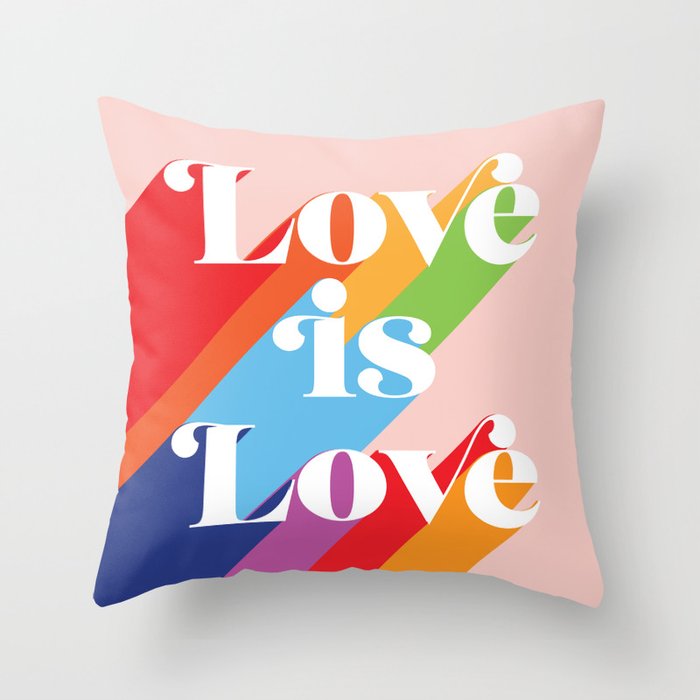 Love is Love Theme Throw Pillow Gallery Image 1