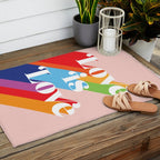 Love is Love Theme Outdoor Rug Gallery Image 2