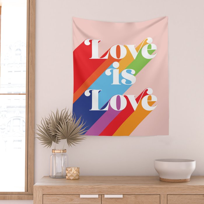 Love is Love Theme Wall Tapestry Gallery Image 2