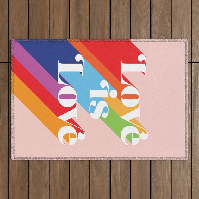 Love is Love Theme Outdoor Rug Gallery Image 1