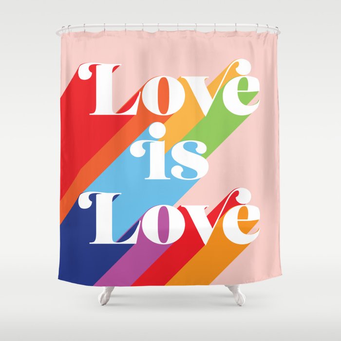 Love is Love Theme Shower Curtain Gallery Image 1