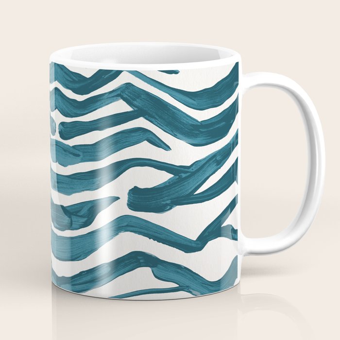 Zebra Print - Teal Palette Coffee Mug Gallery Image 1