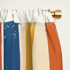 Abstract Octopus with Retro Lines Window Curtain Gallery Image 2