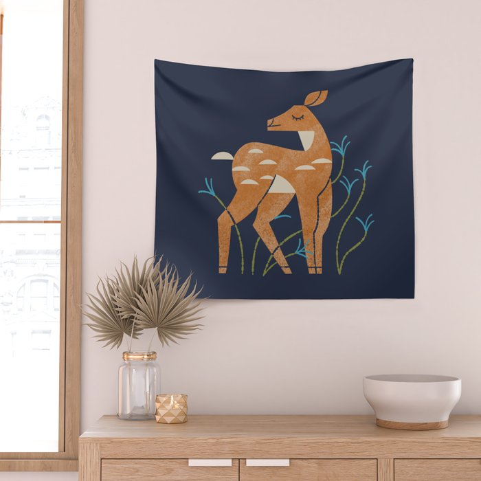 Spring Fawn Wall Tapestry Gallery Image 2