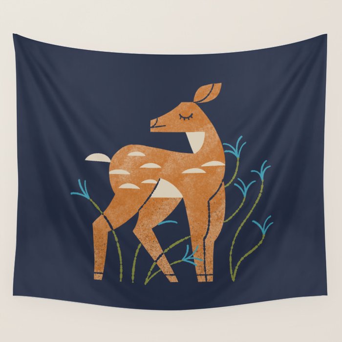 Spring Fawn Wall Tapestry Gallery Image 1