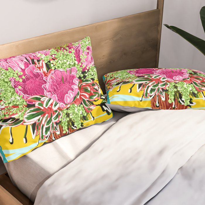 The Good Vibes Flower Pot Pillow Sham Gallery Image 2