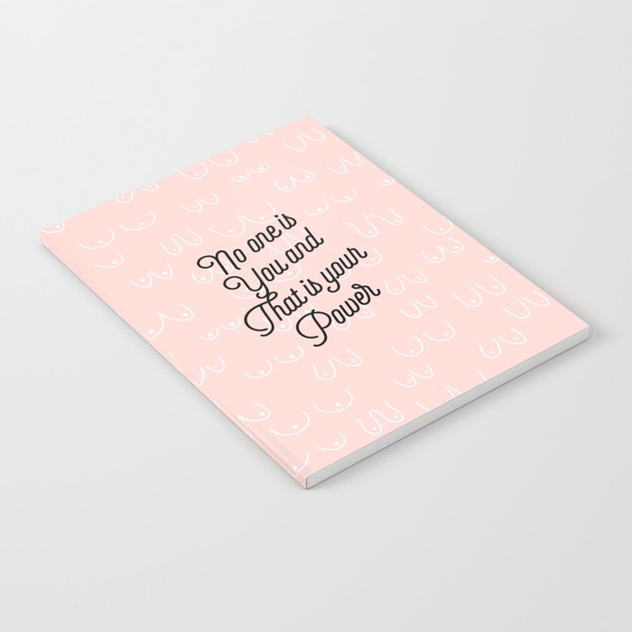 Self Love Boobs Pattern on peach Notebook Gallery Image 2