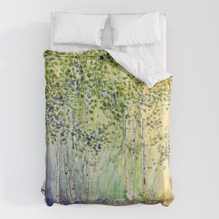 4 season watercolor collection - spring Duvet Cover Gallery Image 6