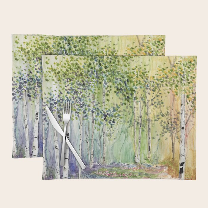 4 season watercolor collection - spring Placemat Gallery Image 1