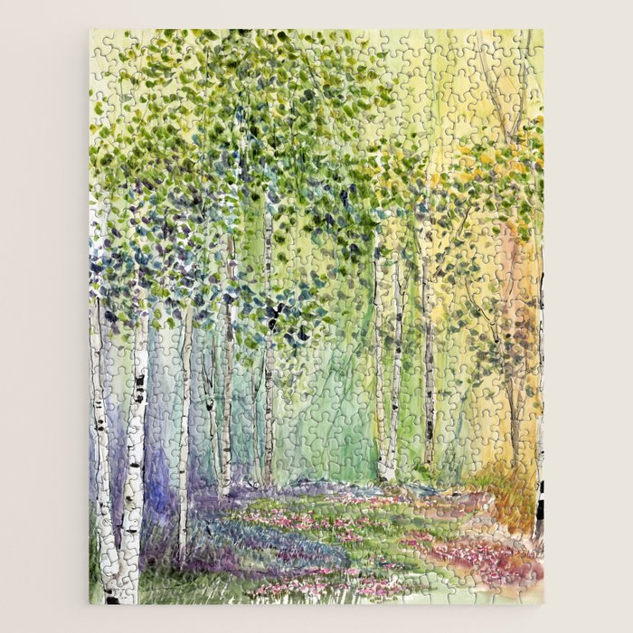4 season watercolor collection - spring Jigsaw Puzzle Gallery Image 1