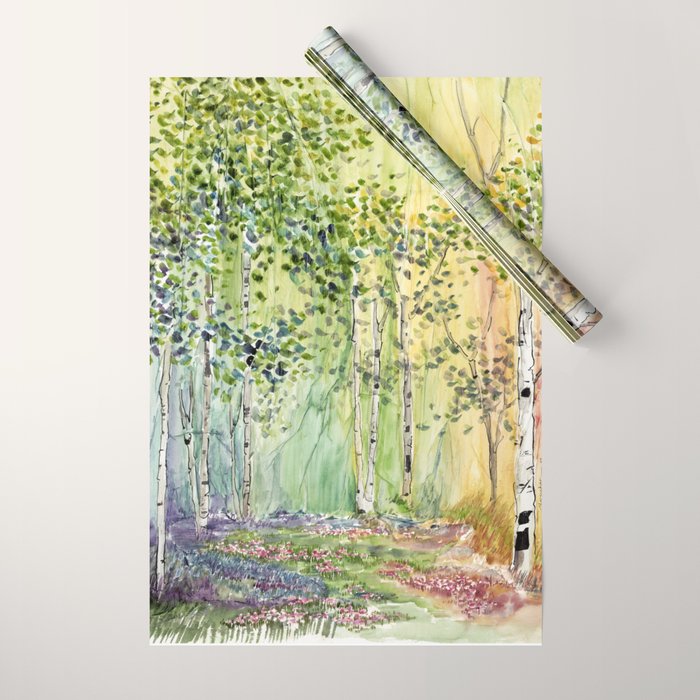 4 season watercolor collection - spring Wrapping Paper Gallery Image 1