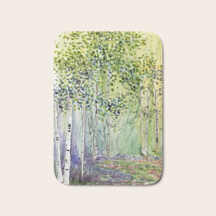 4 season watercolor collection - spring Bath Mat Gallery Image 1
