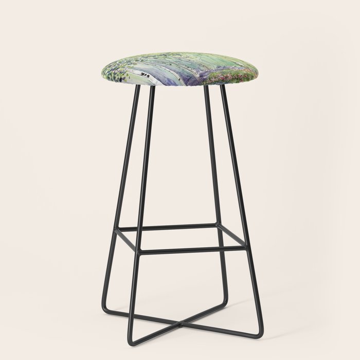 4 season watercolor collection - spring Stool Gallery Image 1