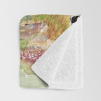 4 season watercolor collection - spring Throw Blanket Gallery Image 3