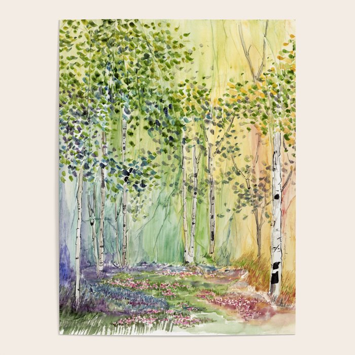 4 season watercolor collection - spring Poster Gallery Image 4