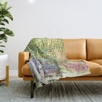 4 season watercolor collection - spring Throw Blanket Gallery Image 1