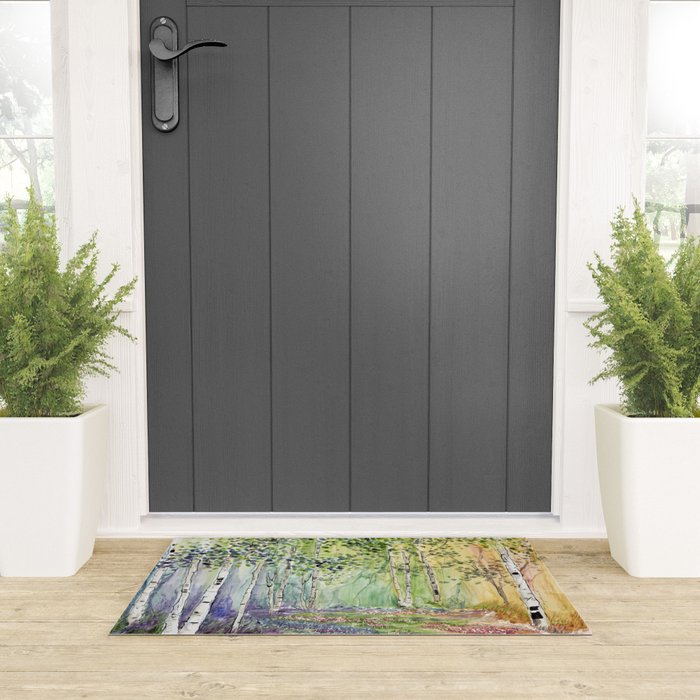 4 season watercolor collection - spring Welcome Mat Gallery Image 3