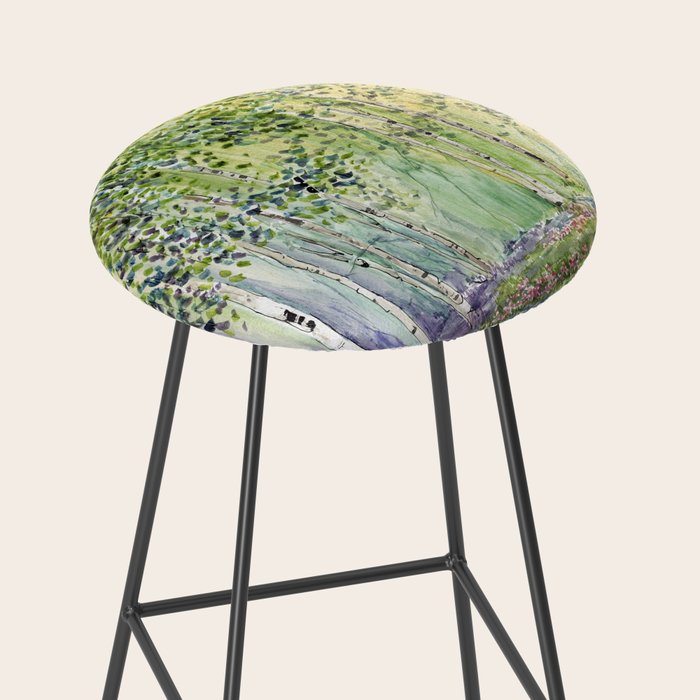 4 season watercolor collection - spring Stool Gallery Image 2