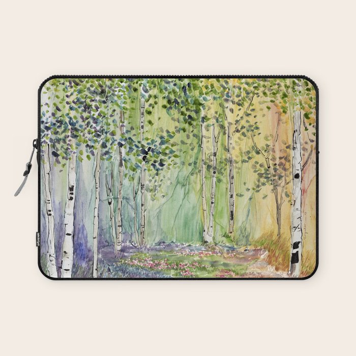 4 season watercolor collection - spring Laptop Sleeve Gallery Image 1