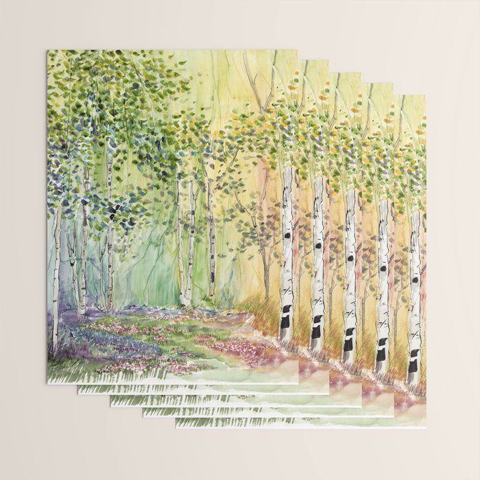 4 season watercolor collection - spring Wrapping Paper Gallery Image 3
