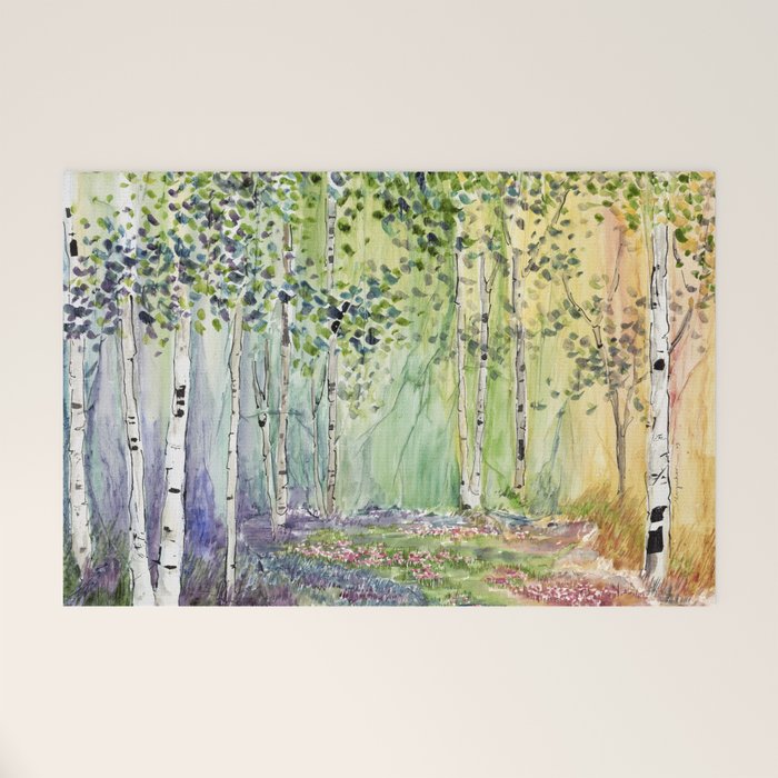 4 season watercolor collection - spring Welcome Mat Gallery Image 1