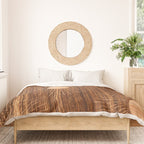 Boho sun Island style wood inlay art  Duvet Cover Gallery Image 3