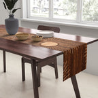 Boho sun Island style wood inlay art  Table Runner Gallery Image 2