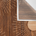 Boho sun Island style wood inlay art  Wall Tapestry Gallery Image 3