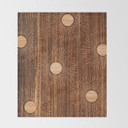 Boho sun Island style wood inlay art  Throw Blanket Gallery Image 2