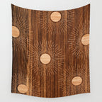 Boho sun Island style wood inlay art  Wall Tapestry Gallery Image 4