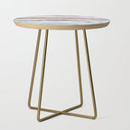 Marbled Stripes Luxury Rose Gold And Mint Glamour Side Table Gallery Image 1