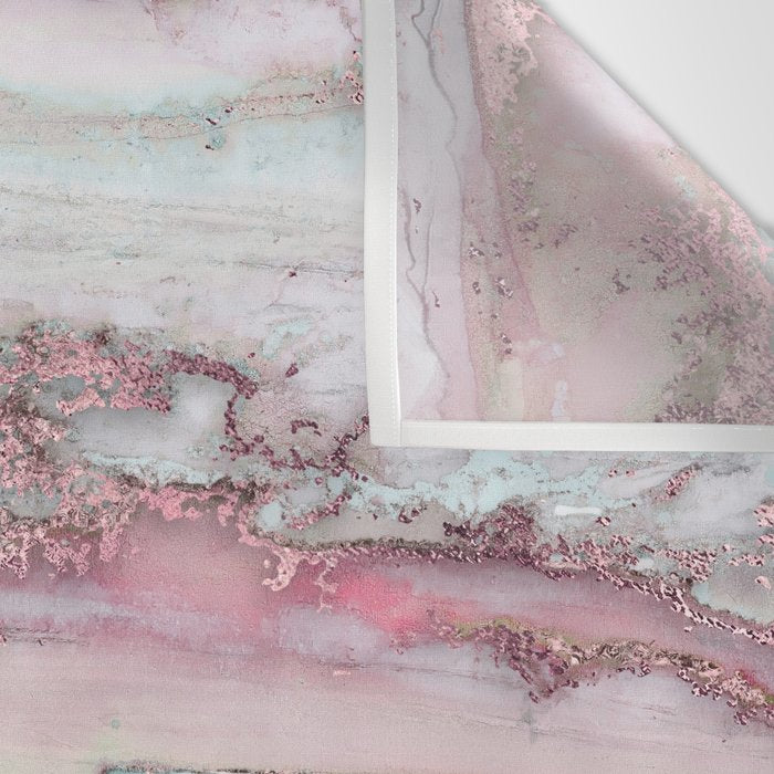 Marbled Stripes Luxury Rose Gold And Mint Glamour Wall Tapestry Gallery Image 3