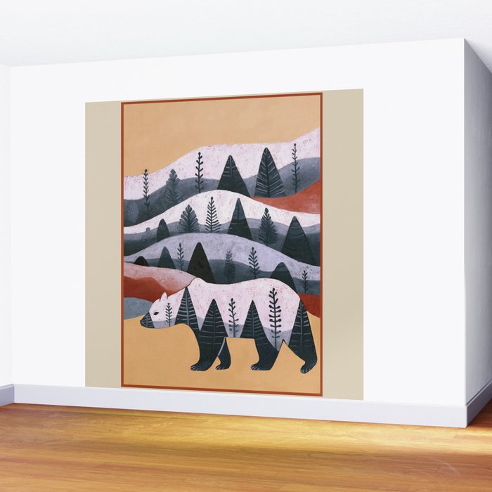 Mountain Bear Wall Mural Gallery Image 2