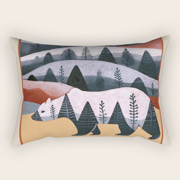 Mountain Bear Rectangular Pillow Gallery Image 1