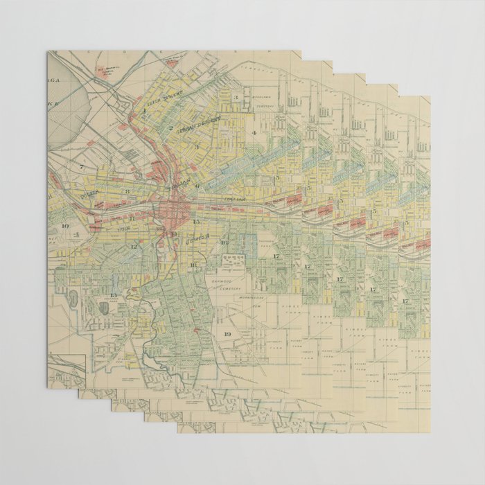 Vintage Map of Syracuse NY (1918) Wrapping Paper Gallery Image 3